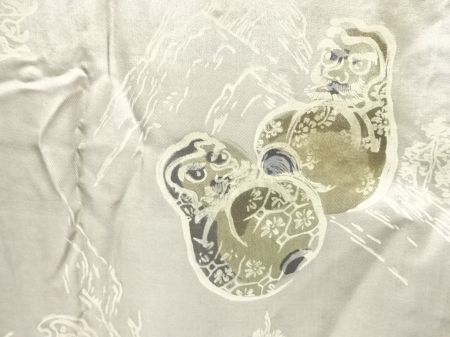 アンティーク　達磨模様肩裏本場泥大島紬男物羽織